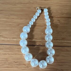 Zara Lustrous White Bead Necklace